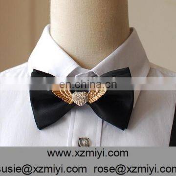 New Trend Stylish Cheap Male Casual Handmade Bow Ties With Metal Trim