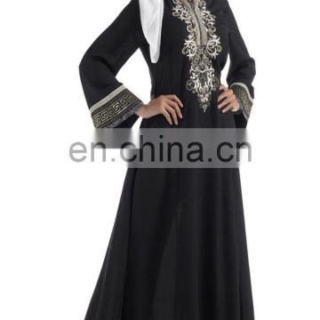 Beautiful Black Royal Aztec Print Abaya dress for women