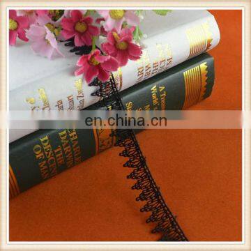 Fancy black polyester guipure lace trimming custom for garment/dress wholesale