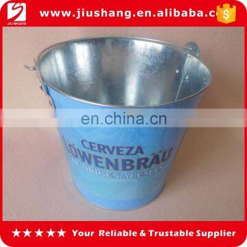 blue color custom logo metal ice bucket for bar using