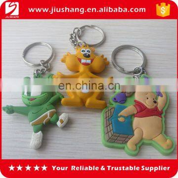 personality animal shaped 3d soft pvc keychain