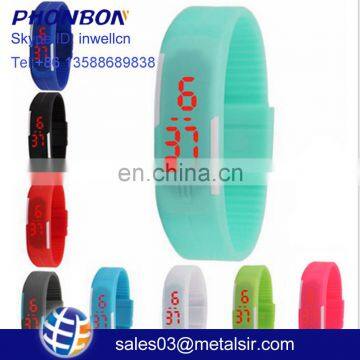 2017 cheap item promotional silicone waterproof LED sports watch, multicolor wholesale silicone watch