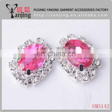 wholesale zinc alloy crystal rhinestone button