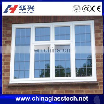 Novel design building standard upvc profile tempered glass steel window pictures