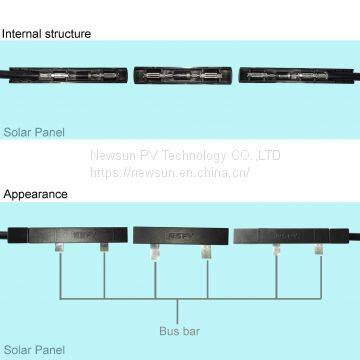 Solar PV BIPV Junction Box With Positive and Nagetive and Middle Type