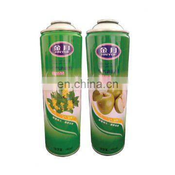 China empty color printing empty aerosol spray can for refilling air freshener with valves