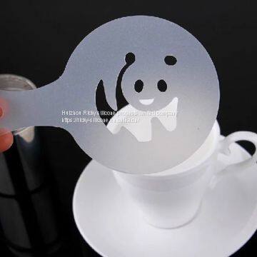 8/12/16Pcs/Set Printing Flower Mold Coffee Drawing Model Creative Cappuccino Foam Spray Kitchen Accessories Plastic Cooking Tool photo-5