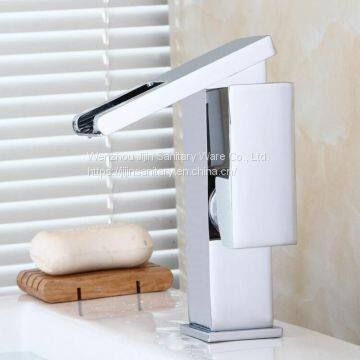 Wash Basin Faucet Copper Waterfall Wash Basin Faucet Single Hole Basin Hot and Cold Mixing Faucet photo-2