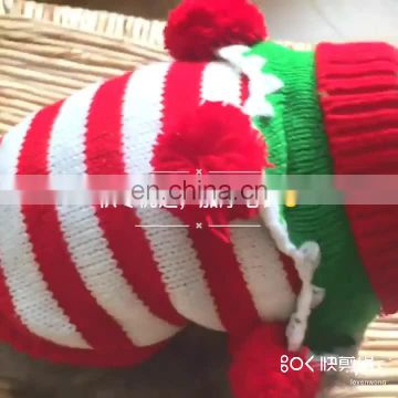 Pet dog cat Christmas Clothes Teddy Stripe Sweater Christmas gift