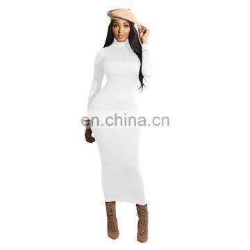 New Arrivals Women Turtleneck Long Sleeve Casual Dresses Ladies Fashion Pencil Casual Dresses Women Autumn Dresses photo-5
