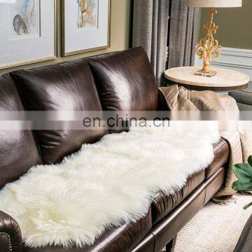 Ultra Soft Faux Sheepskin Fur Rug Fluffy Rug for Bedroom Pure White Sheepskin Rug