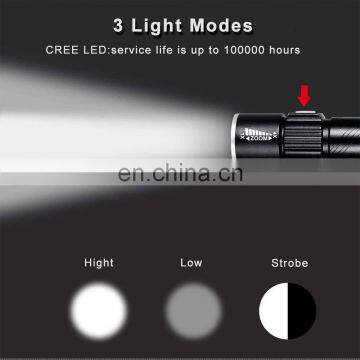 Mini USB Rechargeable Bike Bicycle LED Flashlight Waterproof photo-3