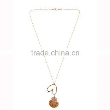 Fashionable new simple design chain necklace, heart charm necklace wholesale