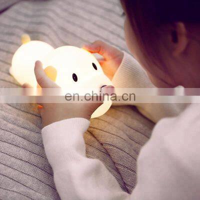 Eco-friendly silicone led bedside lamp 30 & 60 minutes timer night light lamps bedroom