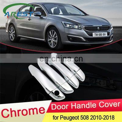 for Peugeot 508 SW RXH 2011 2012 2013 2014 2015 2016 2017 2018 Luxuriou Chrome Door Handle Cover Trim Car Styling Accessories