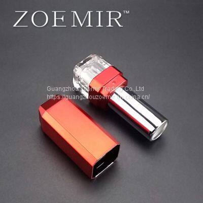 High Quality Cosmetic Packaging Empty Luxury Crystal Lipstick Tube photo-2