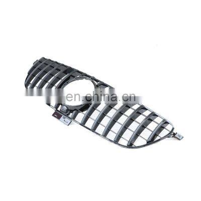 ABS Silver Chrome Front Racing Grill For Mercedes GLE Class W166 W292 Coupe 4Matic 2015-2018 photo-4