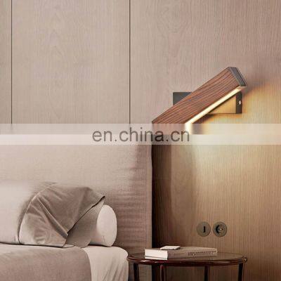 Hot Sell LED Wall Lamp Bedside Reading Room Wood Loft Night Light