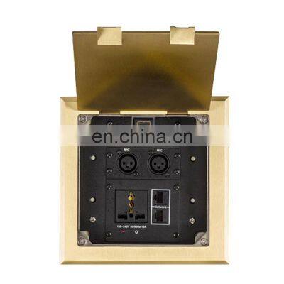 JS Technology Socket XLR Vga Rca Audio Cable Power Floor Outlet Box photo-4