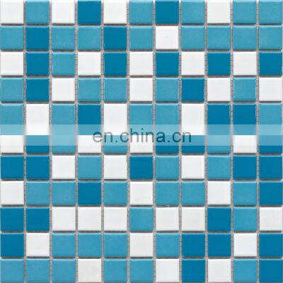 Classical Ceramic Blue Glass Mosaic for Bathroom Swimming Pool Tiles photo-2