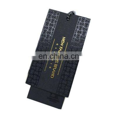 High-end Custom-made hangtags for clothing own logo Embossed Gold  with Fashionable GirlsJeans Hang Tag