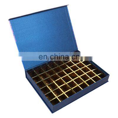 Empty custom printing luxury paper chocolate truffle boxes gift box with ribbon bow