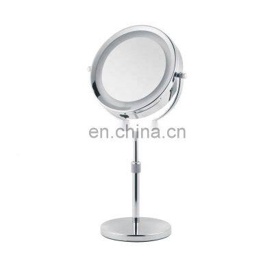 Hot Selling Double-sided Stainless Steel 6X 7X Cosmetic Mirror Household Extendable Free Standing Mirror Bathroom Makeup Mirror photo-3