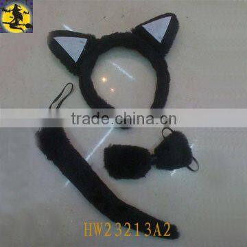 2013 Hot Selling Black and White Cat Ear Headband Set