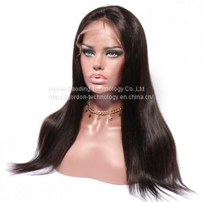 Natrual Color Long Straight Full Lace Wig Remy Human Hair