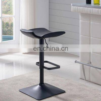 Modern Leather Swivel High Metal Bar Stool For Kitchen photo-2