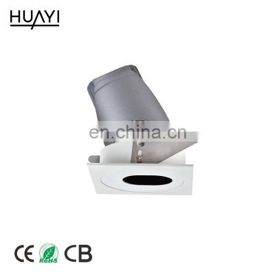 HUAYI Adjustable Angle Floodlight Led Spotlight Matt White Aluminum Round Oval Mouth Adjustable Angle Floodlight