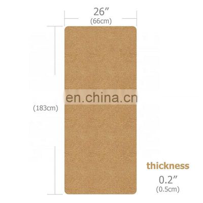 Eco Friendly 5mm Natural Cork and Rubber Yoga Mat