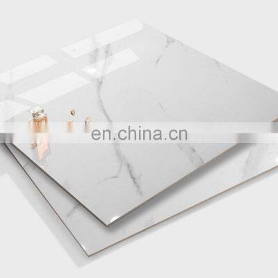 Polished gloss porcelain 24x24 white carrara marble cheap ceramic tile