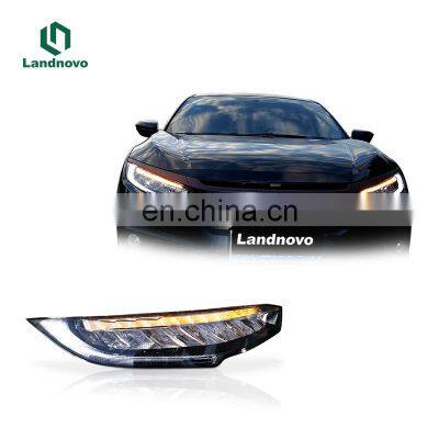 Landnovo full led head light lamp for 16-20 Honda civic 10th generation upgrade front led light headlight