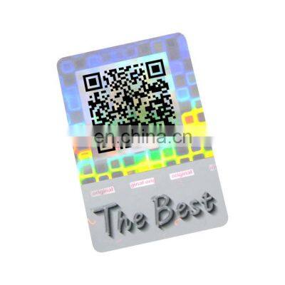 Tamper Evident Custom Made Roll Form QR Code Authenticity Hologram Sticker