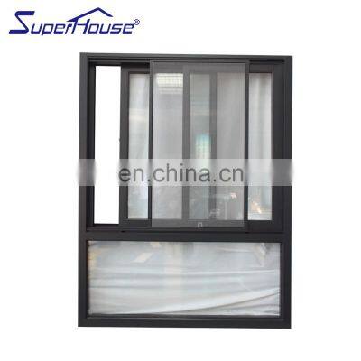 Superhouse Latest Sliding Window Design AS2047 Certified Hot Sale Aluminum Frame Sliding Window With a Fixed Window