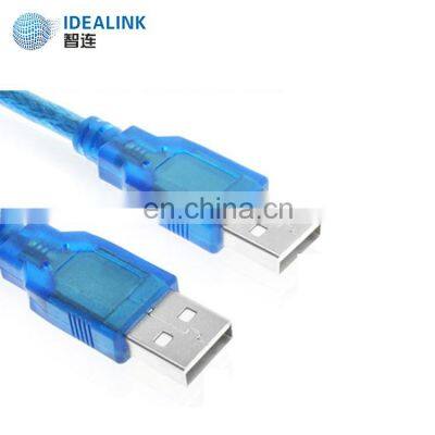 Factory specializing made male to male usb cable , 15 m blue cable usb