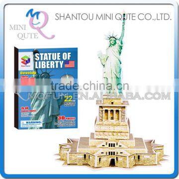 Mini Qute Statue of Liberty building block world architecture 3d paper model cardboard jigsaw puzzle educational toy NO.B668-11