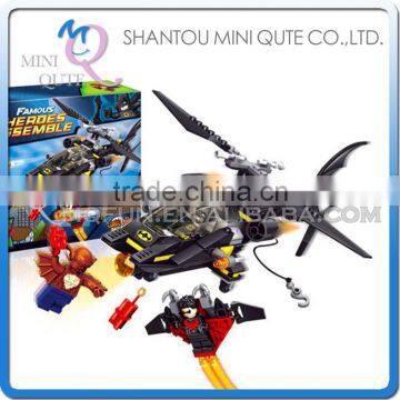 Mini Qute Senye Marvel Avenger super hero Batman Fighter plane chariot building block action figures educational toy NO.SY 313