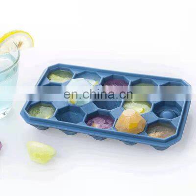 Trendy Quick Demould Portable Reusable Custom Logo Personalized USA Small Diamond Ice Cube Tray