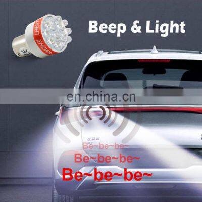 DC 12v / 24v 105dB Warming Sound Tail Light Car Backup Alarm Reverse Light Universal photo-3