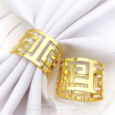 Metal Napkin Ring Holders for Wedding Party Holiday Banquet Christmas Dinner