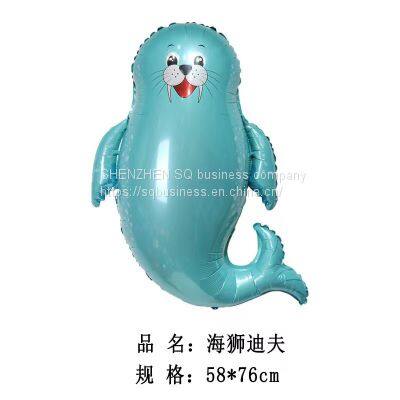 Foil Balloon for Kids Toy Mini Size Marine Animals Balloon Fish Marine Life Animal Gift Birthday Party Decoration Single Unisex photo-3