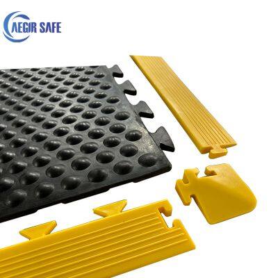 AEGIRSAFE Rubber Bubble Surface Interlocking Anti Fatigue Mats for Workshops photo-2