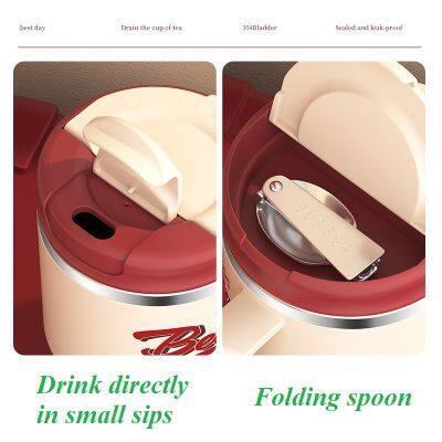 Stainless Steel Mug With Spoon and Tea Strainer photo-2