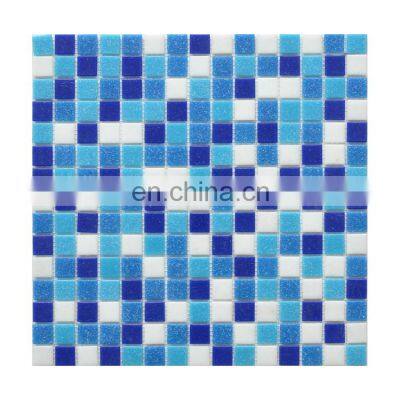 blue green cheap glass mosaic tile for pool outside