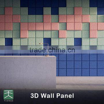 3D acoustic wall panel for interior decoration