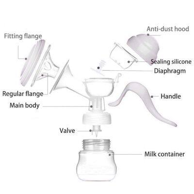 Breast Pump Manual Suction Large Silica Gel Breast Milk Baby Feeding photo-4