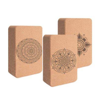 High Density Training Cork Yoga Blocks Gym EVA Foam Yoga Block Brick