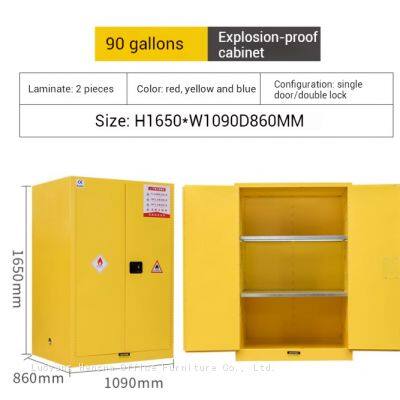 Factory-Grade Paint & Solvent Storage Cabinet (340L) - Explosion-Resistant Design with Anti-Corrosion Zinc Plated Shelves